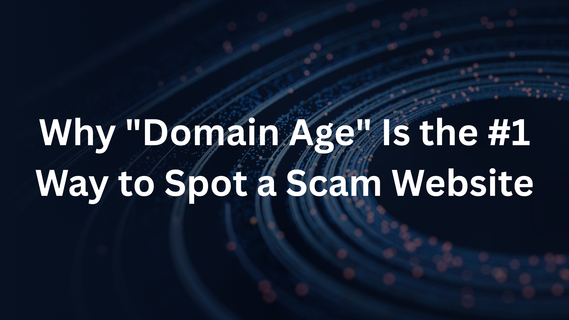 Why "Domain Age" Is the #1 Way to Spot a Scam Website